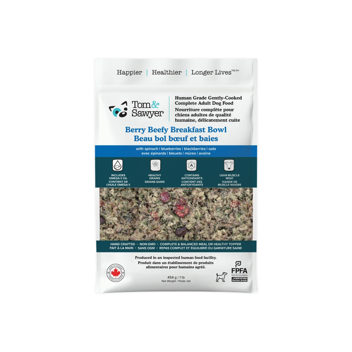 Tom & Sawyer Dog Food - Berry Beefy Breakfast Bowl