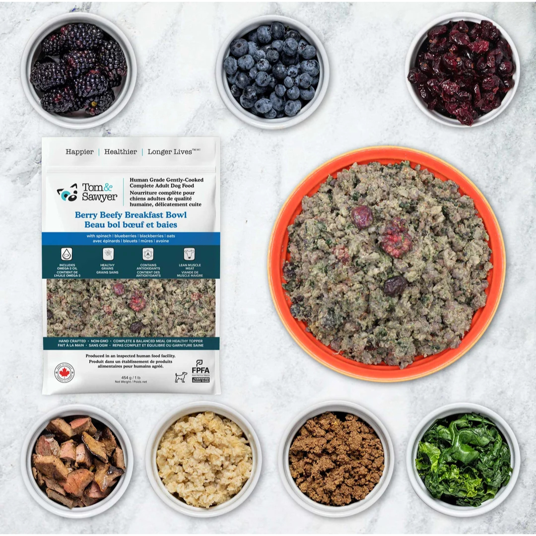 Tom & Sawyer Dog Food - Berry Beefy Breakfast Bowl