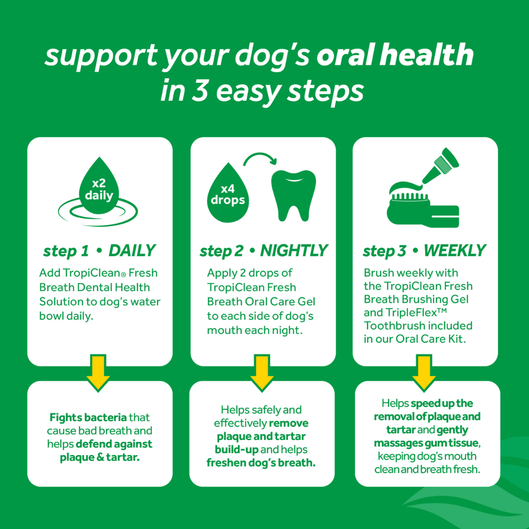 Tropiclean Dog Dental Care - Fresh Breath Oral Care Gel for Dogs