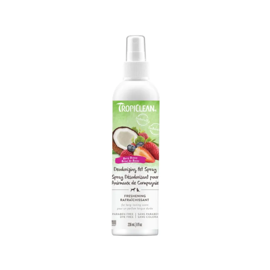 Tropiclean Dog & Cat Grooming Supplies - Berry Breeze Deodorizing Spray