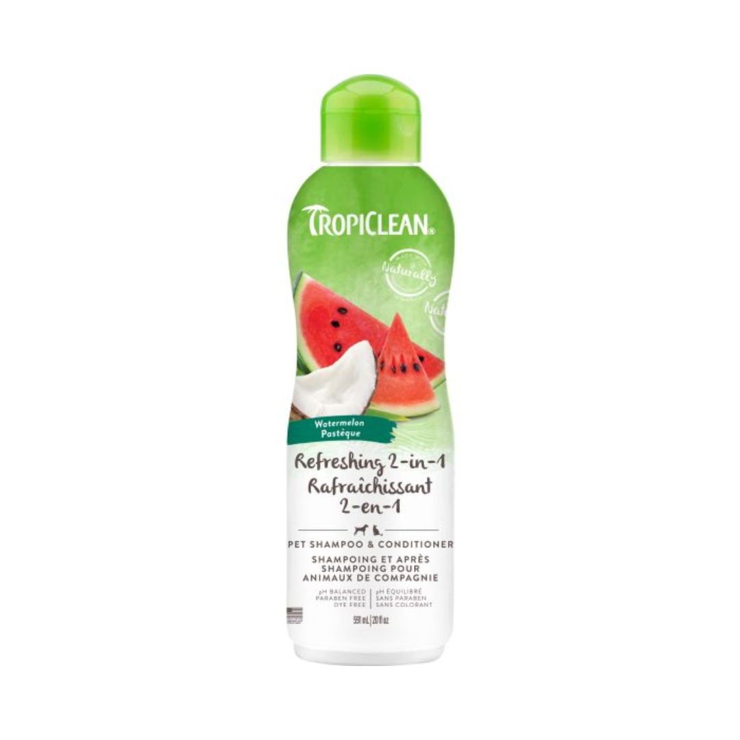 Tropiclean Dog & Cat Grooming Supplies - Watermelon Refreshing Shampoo and Conditioner