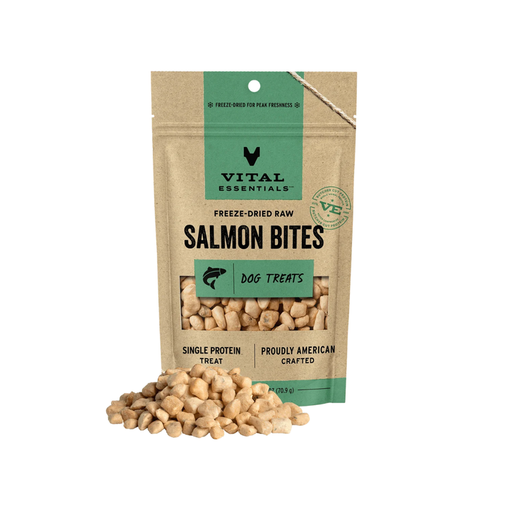 Vital Essentials Freeze-Dried Dog Treats - Raw Salmon Bites