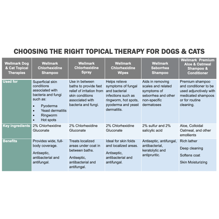 Wellmark Dog & Cat Shampoo - Chlorhexidine Shampoo