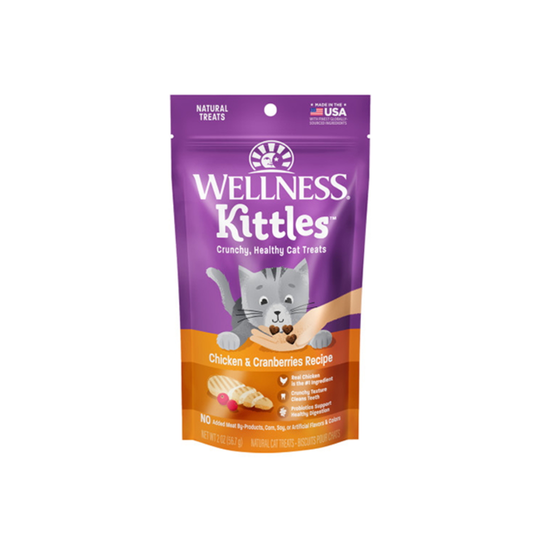 Wellness Cat Treats - Kittles Chicken & Cranberries