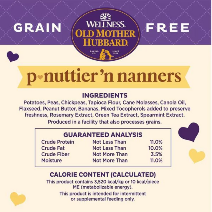 Wellness Dog Treats - Old Mother Hubbard Classic Original P-Nuttier 'N Nanners Biscuits