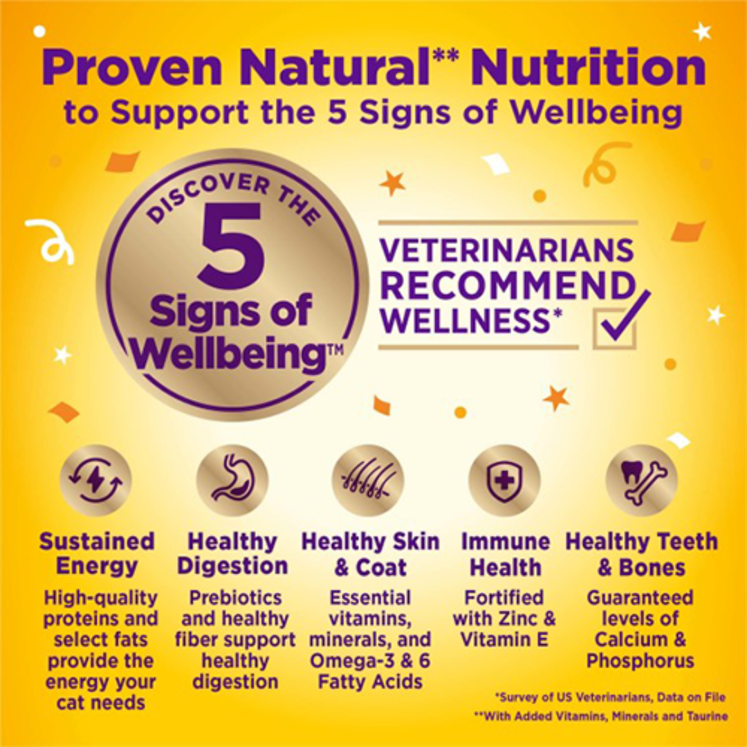 Wellness Wet Cat Food - Appetizing Entrées Flaked Tuna & Tilapia Recipe in Broth Pouch