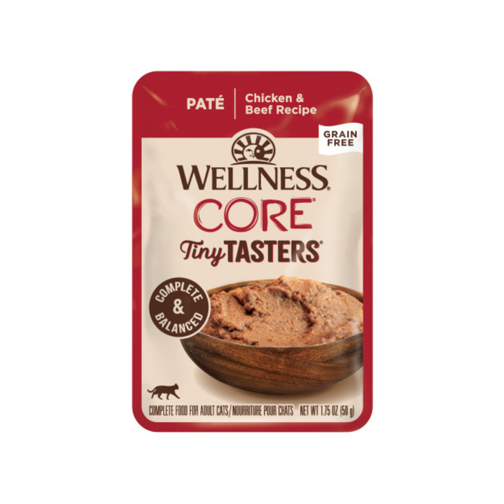 Wellness Wet Cat Food - CORE Tiny Tasters Chicken & Beef Pate Pouch