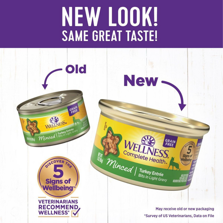 Wellness Wet Cat Food - Wellness Complete Health Minced Recipe Turkey Entree