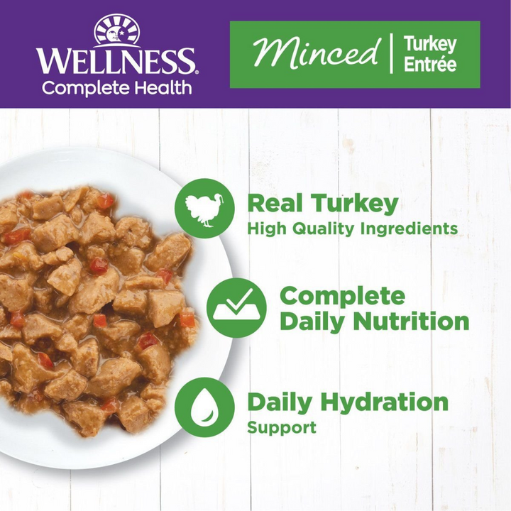 Wellness Wet Cat Food - Wellness Complete Health Minced Recipe Turkey Entree