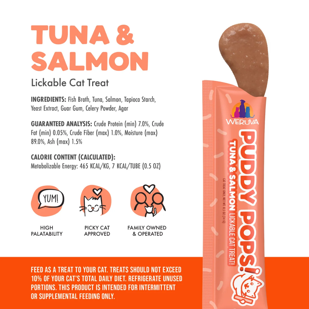 Weruva Cat Treats - Puddy Pops Tuna & Salmon