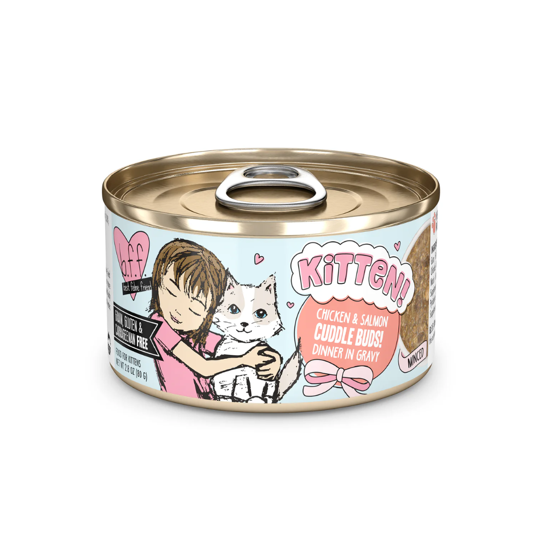Weruva Wet Cat Food - BFF Kitten Chicken & Salmon Cuddle Buds Dinner in Gravy Canned