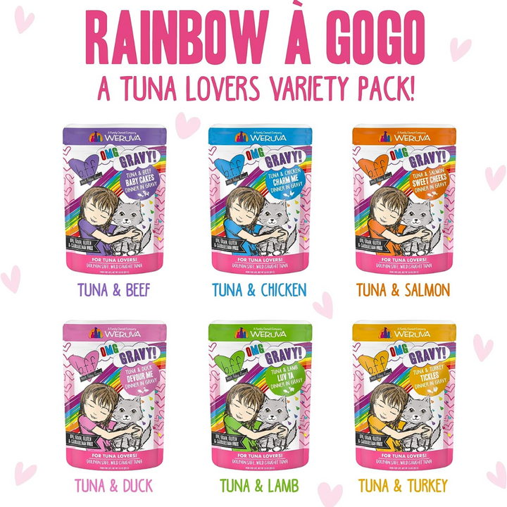 Weruva Wet Cat Food - BFF OMG Gravy  Rainbow À Gogo Variety Pack 