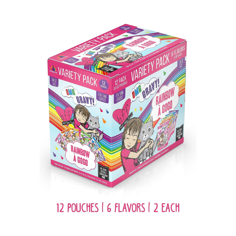 Weruva Wet Cat Food - BFF OMG Gravy  Rainbow À Gogo Variety Pack 