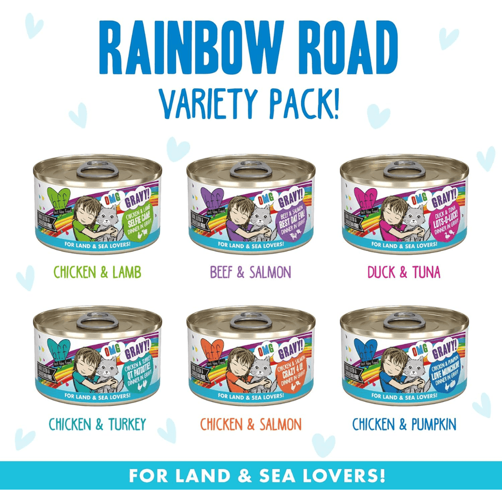 Weruva Wet Cat Food - BFF OMG Rainbow Road Assorted Variety Pack 