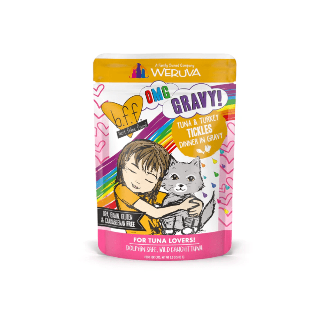 Weruva Wet Cat Food - BFF OMG Tuna & Turkey Tickles in Gravy Pouch 