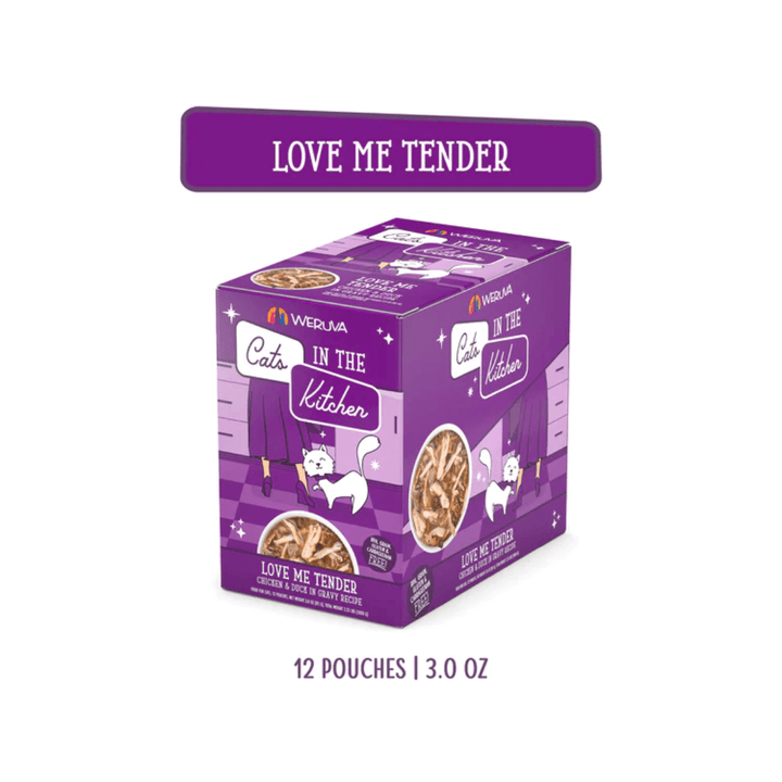 Weruva Wet Cat Food - Cats in the Kitchen Love Me Tender Chicken & Duck in Gravy Pouch 