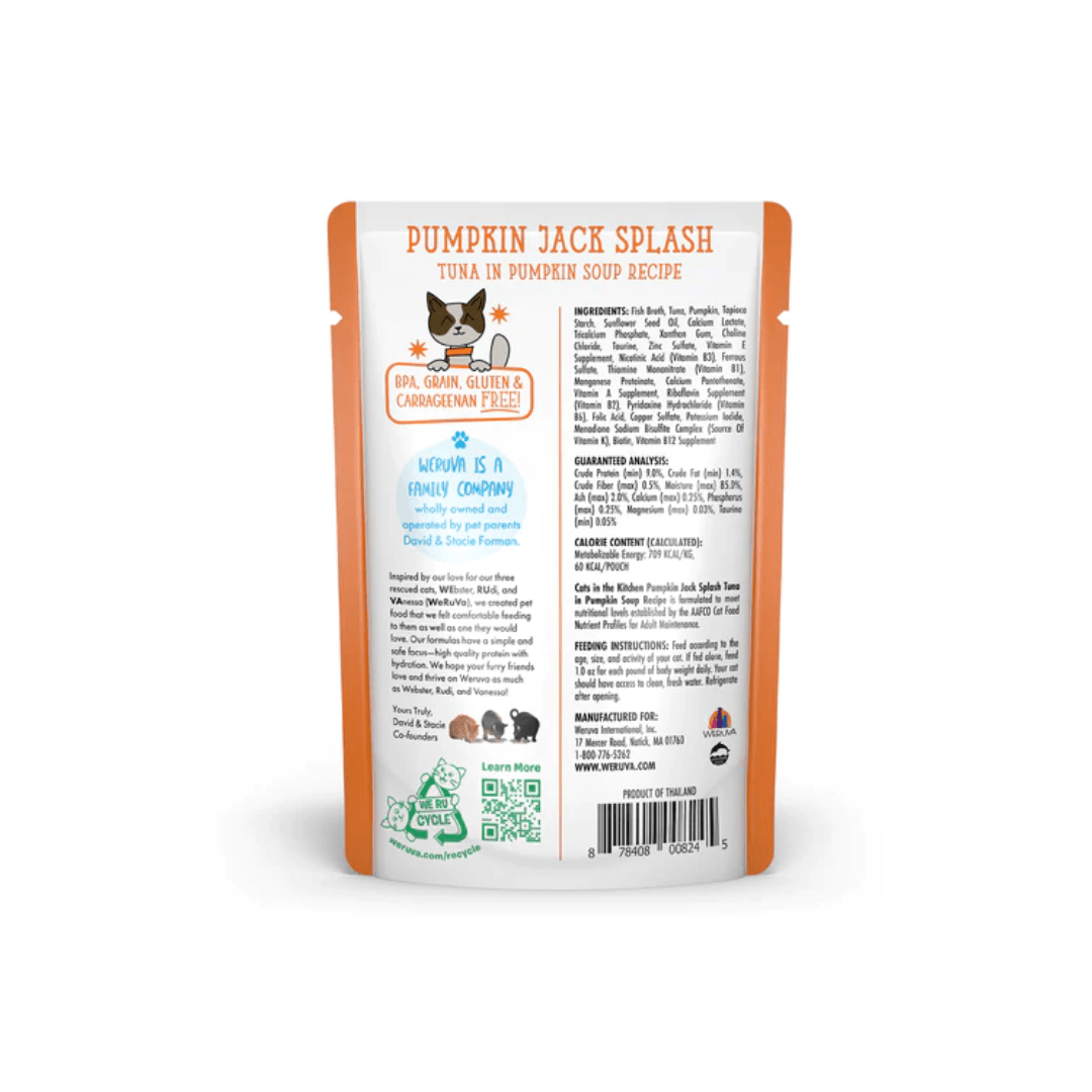 Weruva Wet Cat Food - Cats in the Kitchen Pumpkin Jack Splash Tuna in Pumpkin Soup Pouch 