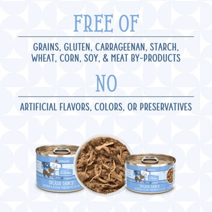 Weruva Wet Cat Food - Cats in the Kitchen Splash Dance Chicken and Ocean Fish Au Jus Canned 