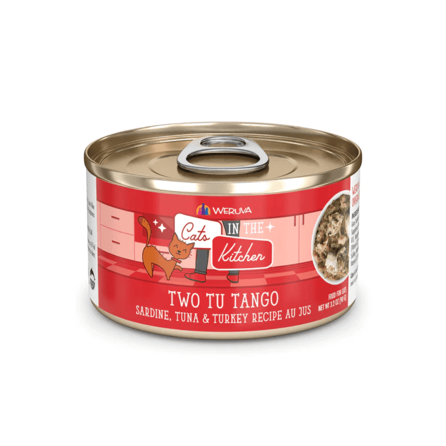 Weruva Wet Cat Food - Cats in the Kitchen Two Tu Tango Sardine, Tuna and Turkey Au Jus Canned 