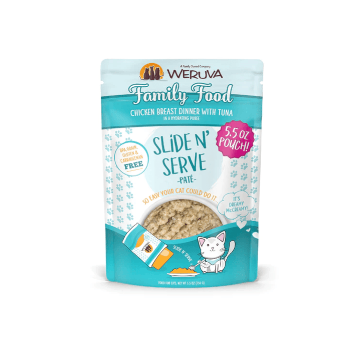 Weruva Wet Cat Food - Family Food Chicken Breast with Tuna in a Hydrating Puree Pouch 