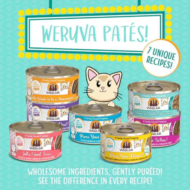 Weruva Wet Cat Food - Meows n' Holler Purramid Chicken & Shrimp in a Hydrating Puree Canned 