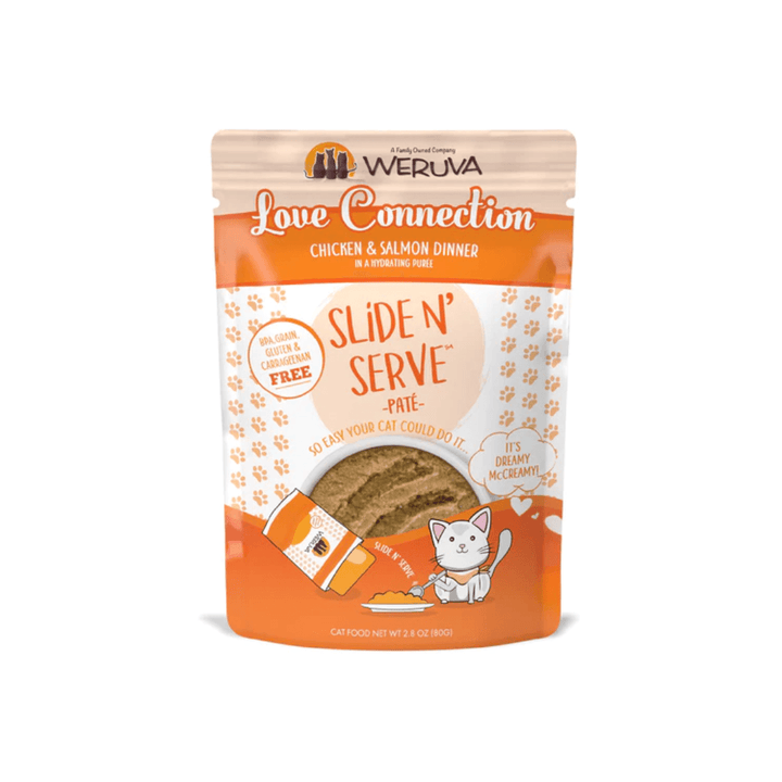 Weruva Wet Cat Food - Pate Love Connection Chicken & Salmon in a Hydrating Purée Pouch 