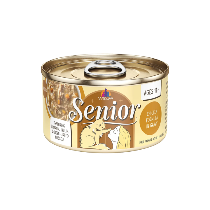 Weruva Wet Cat Food - Senior 11+ Chicken Shredded in Gravy Canned