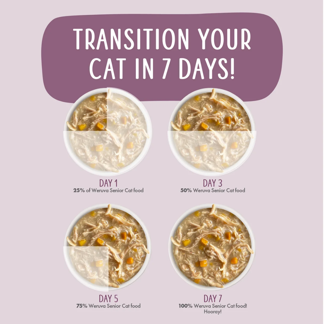 Weruva Wet Cat Food - Senior 11+ Chicken Shredded in Gravy Canned