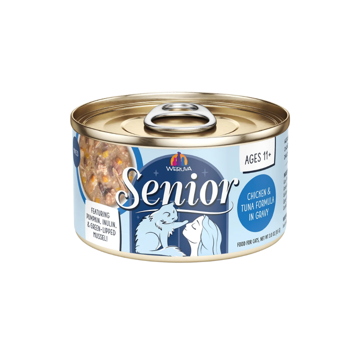 Weruva Wet Cat Food - Senior 11+ Chicken & Tuna Minced in Gravy Canned