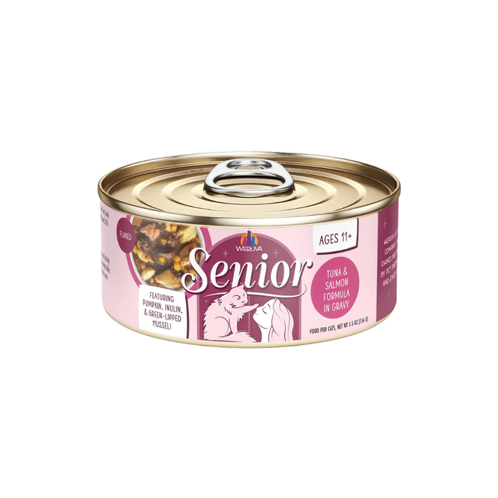 Weruva Wet Cat Food - Senior 11+ Tuna & Salmon Flaked in Gravy Canned