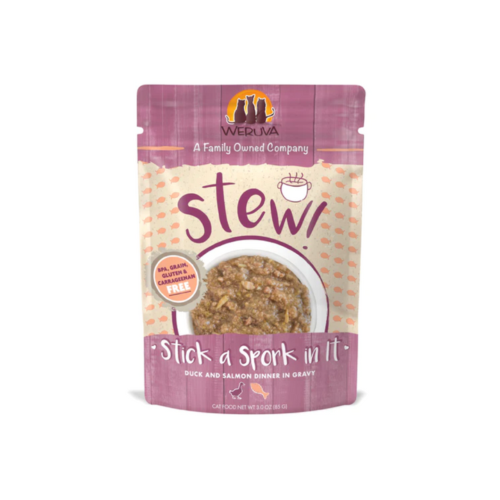 Weruva Wet Cat Food - Stick a Spork in It Duck & Salmon Dinner in Gravy Pouch 