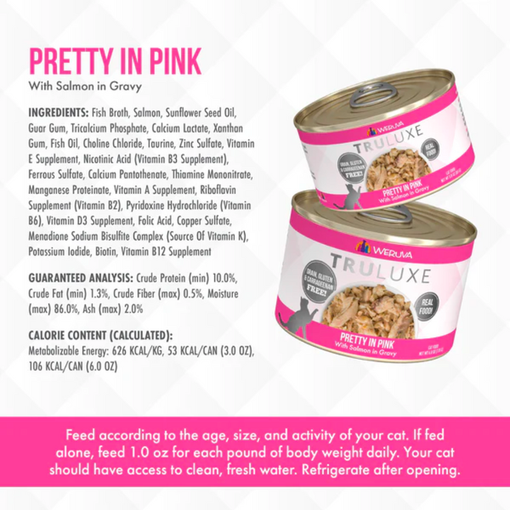 Weruva Wet Cat Food - TRULUXE Pretty in Pink with Salmon in Gravy Canned 