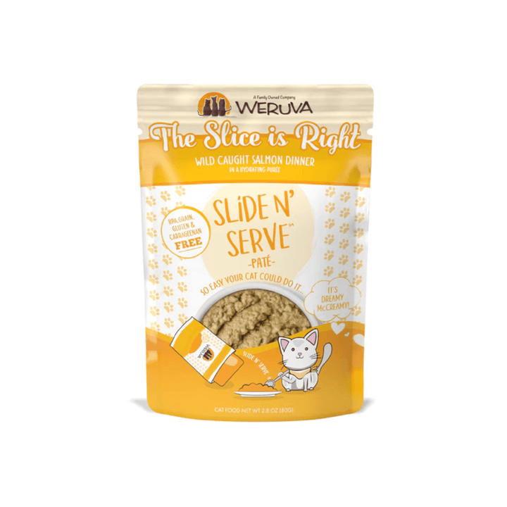 Weruva Wet Cat Food - The Slice is Right Wild Caught Salmon in a Hydrating Puree Pouch 