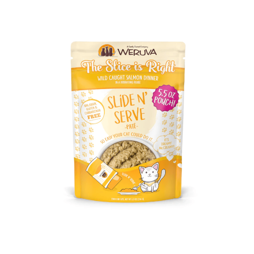 Weruva Wet Cat Food - The Slice is Right Wild Caught Salmon in a Hydrating Puree Pouch 