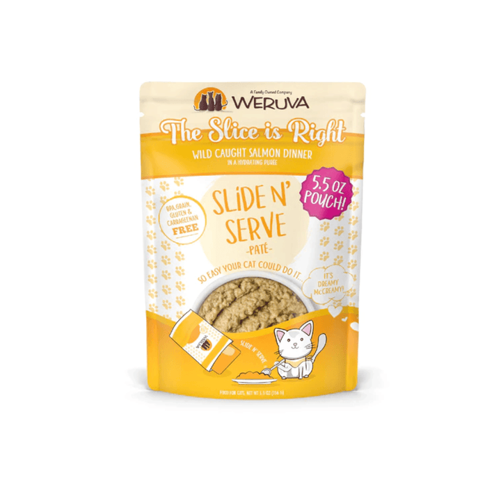 Weruva Wet Cat Food - The Slice is Right Wild Caught Salmon in a Hydrating Puree Pouch 