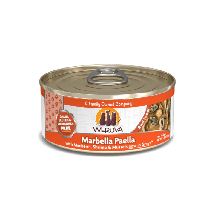 Weruva Wet Cat Food - Weruva Classic Cat Marbella Paella with Mackerel, Shrimp & Mussels in Gravy Canned 