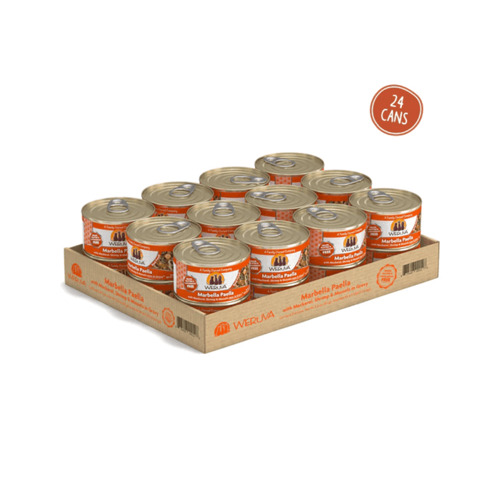 Weruva Wet Cat Food - Weruva Classic Cat Marbella Paella with Mackerel, Shrimp & Mussels in Gravy Canned 