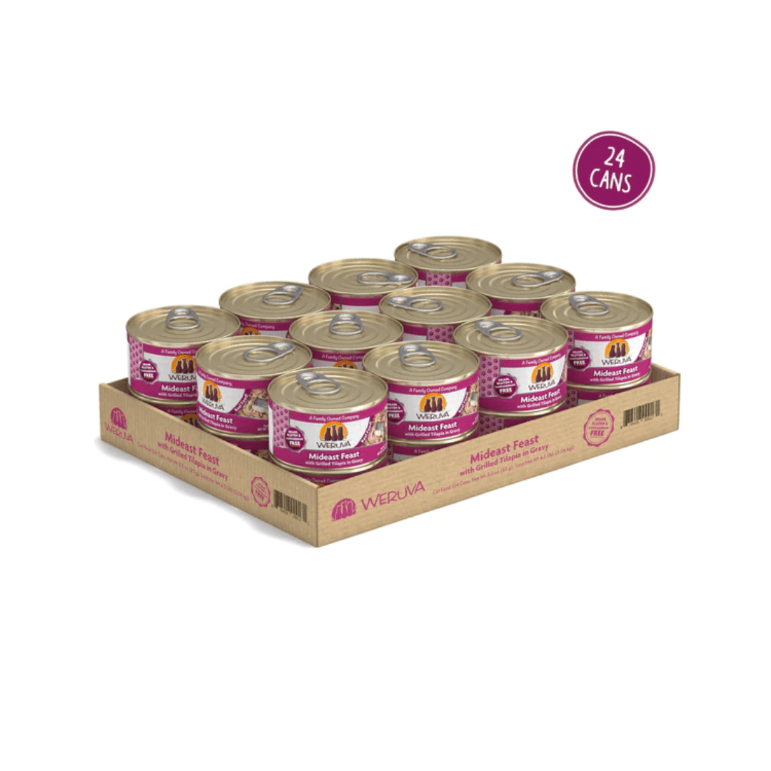 Weruva Wet Cat Food - Weruva Classic Cat Mideast Feast with Grilled Tilapia in Gravy Canned 