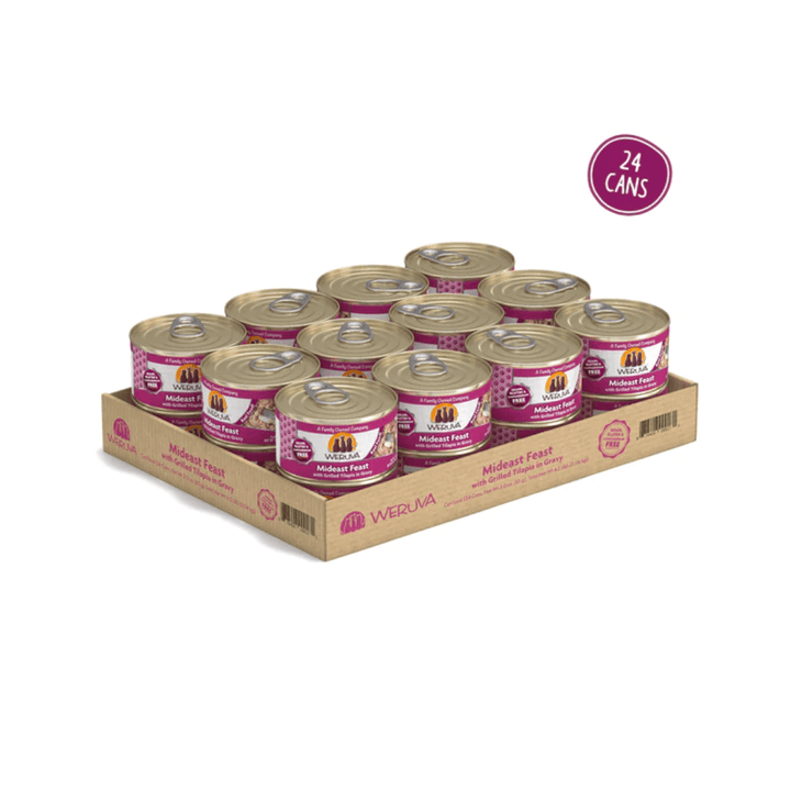 Weruva Wet Cat Food - Weruva Classic Cat Mideast Feast with Grilled Tilapia in Gravy Canned 