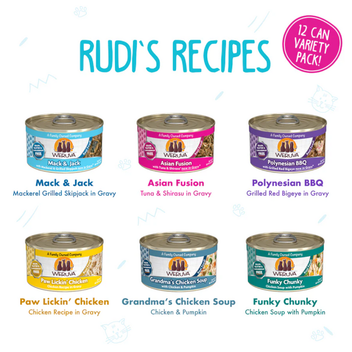 Weruva Wet Cat Food - Weruva Classic Cat Rudi's Recipes Variety Pack