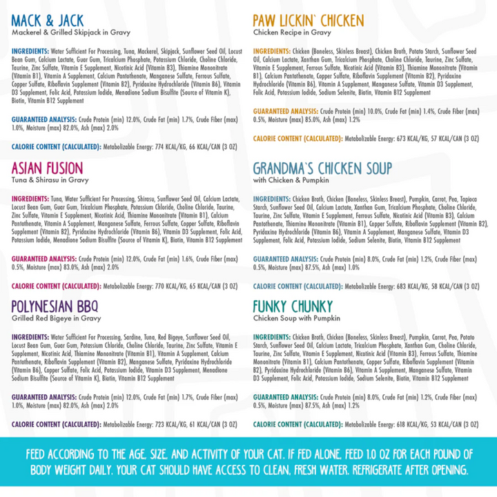 Weruva Wet Cat Food - Weruva Classic Cat Rudi's Recipes Variety Pack