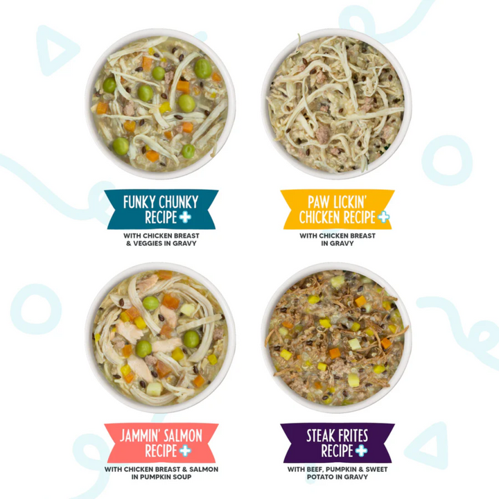 Weruva Wet Dog Food - Weruva Meals 'n More  Woof Woof Floof! Skin & Coat Health Variety Pack