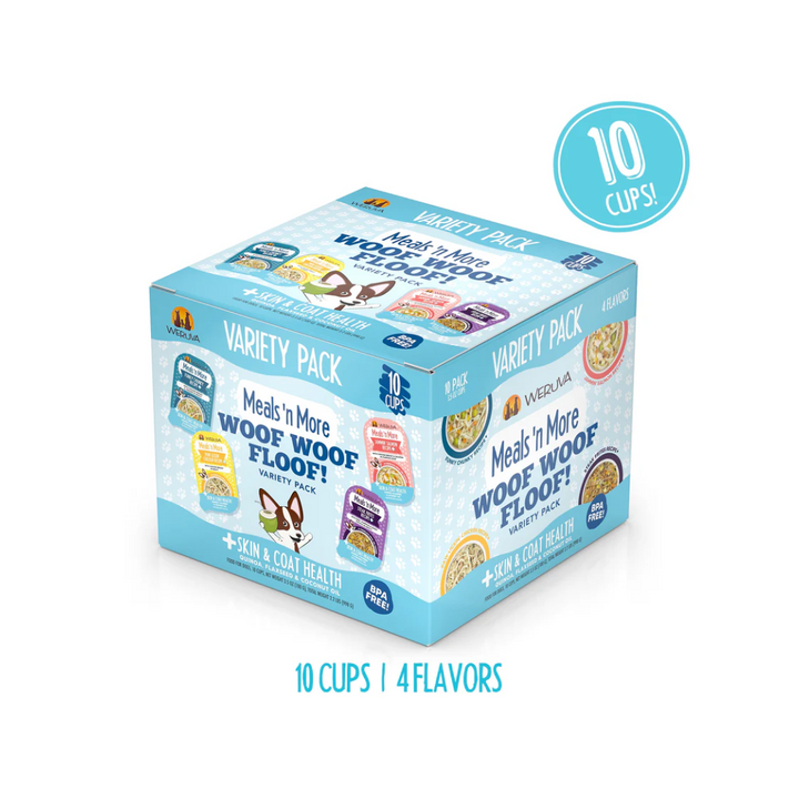 Weruva Wet Dog Food - Weruva Meals 'n More  Woof Woof Floof! Skin & Coat Health Variety Pack