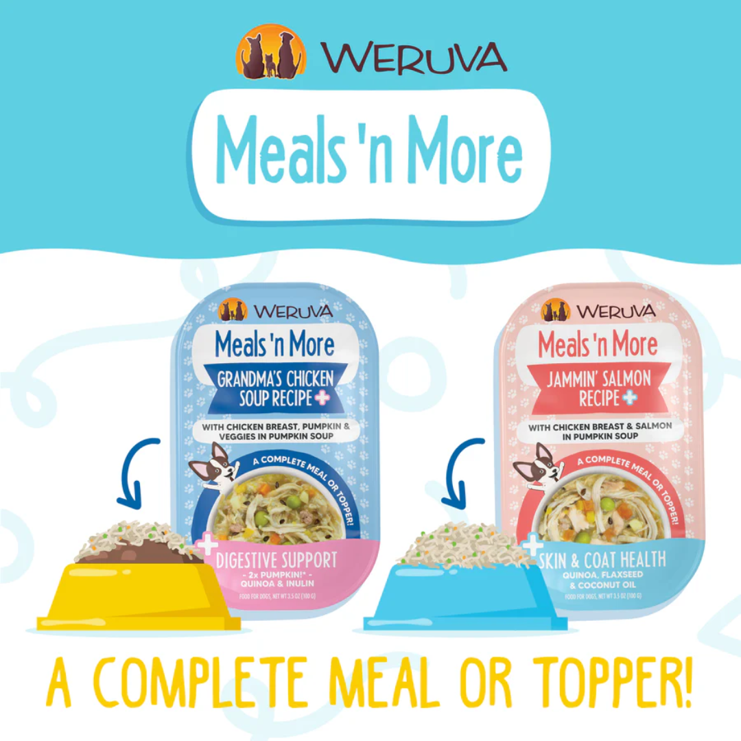 Weruva Wet Dog Food - Weruva Meals 'n More  Woof Woof Floof! Skin & Coat Health Variety Pack