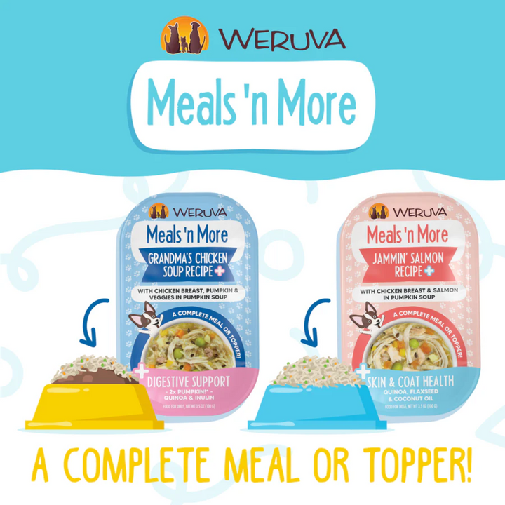 Weruva Wet Dog Food - Weruva Meals 'n More  Woof Woof Floof! Skin & Coat Health Variety Pack