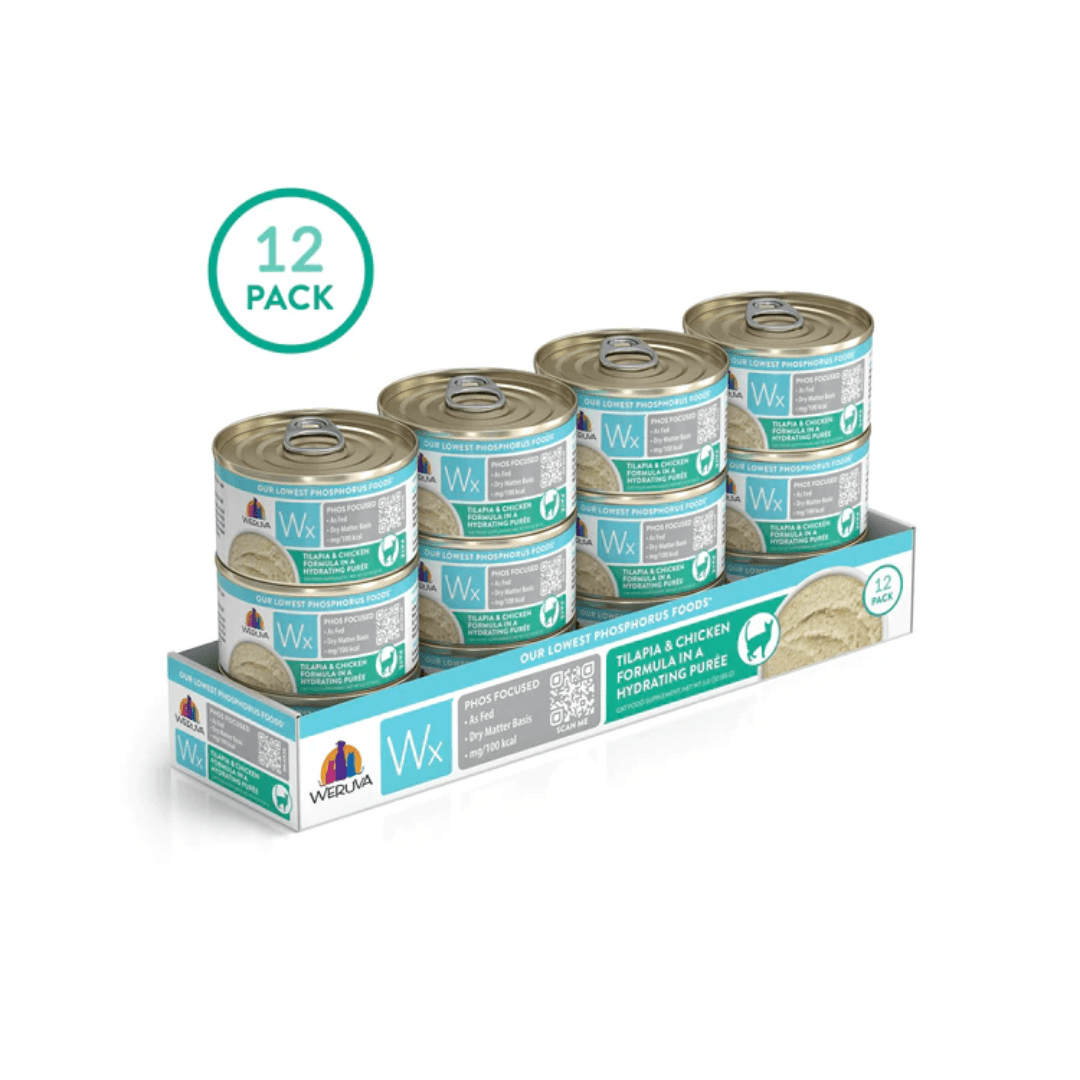 Weruva Wet Cat Food - Wx Phos Focused Tilapia & Chicken Formula Tilapia & Chicken in a Hydrating Puree Canned 