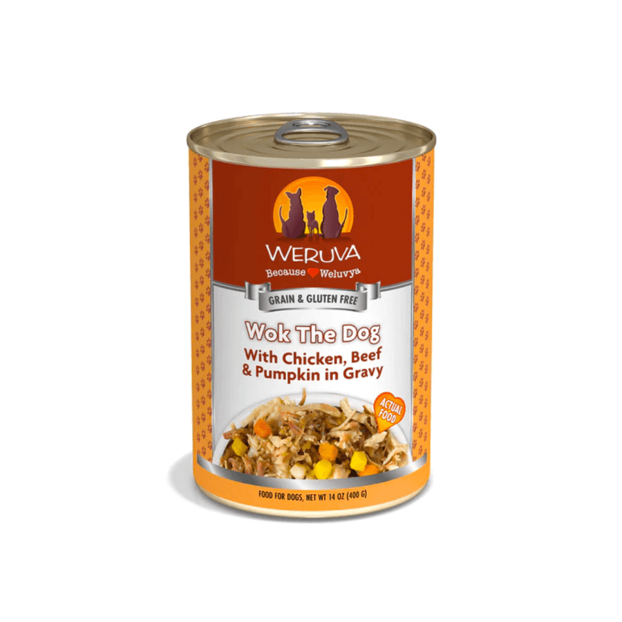 Weruva Wet Dog Food - Classics Wok The Dog with Chicken, Beef & Pumpkin in Gravy Canned 
