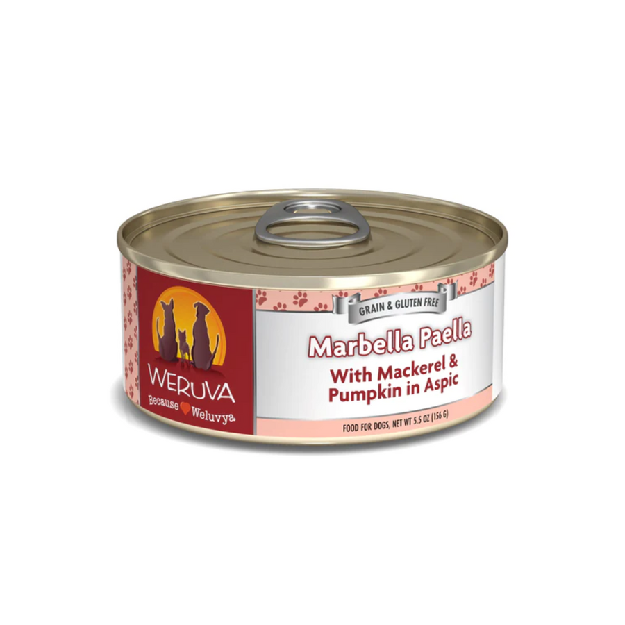 Weruva Wet Dog Food - Marbella Paella with Mackerel & Pumpkin in Aspic Canned 