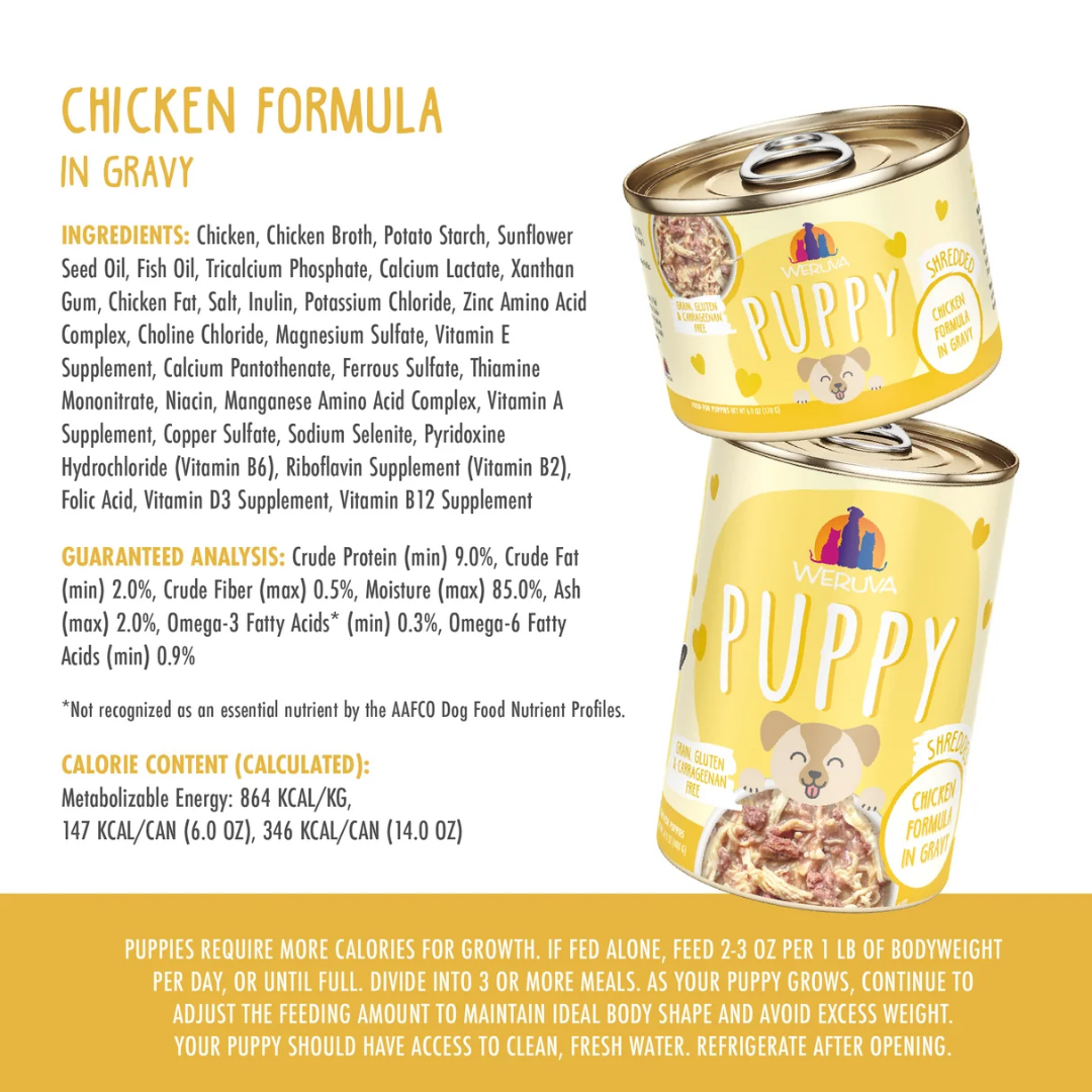 Weruva Wet Dog Food - Puppy Chicken Formula in Gravy Canned