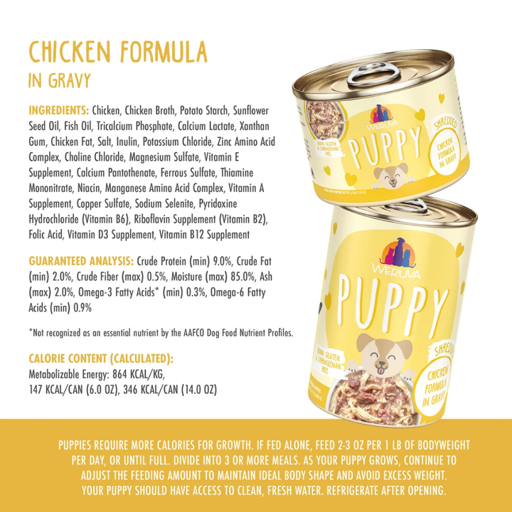 Weruva Wet Dog Food - Puppy Chicken Formula in Gravy Canned